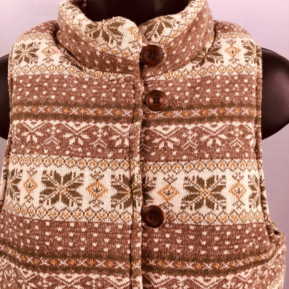 Cotton lined super warm & cozy high-neck vest